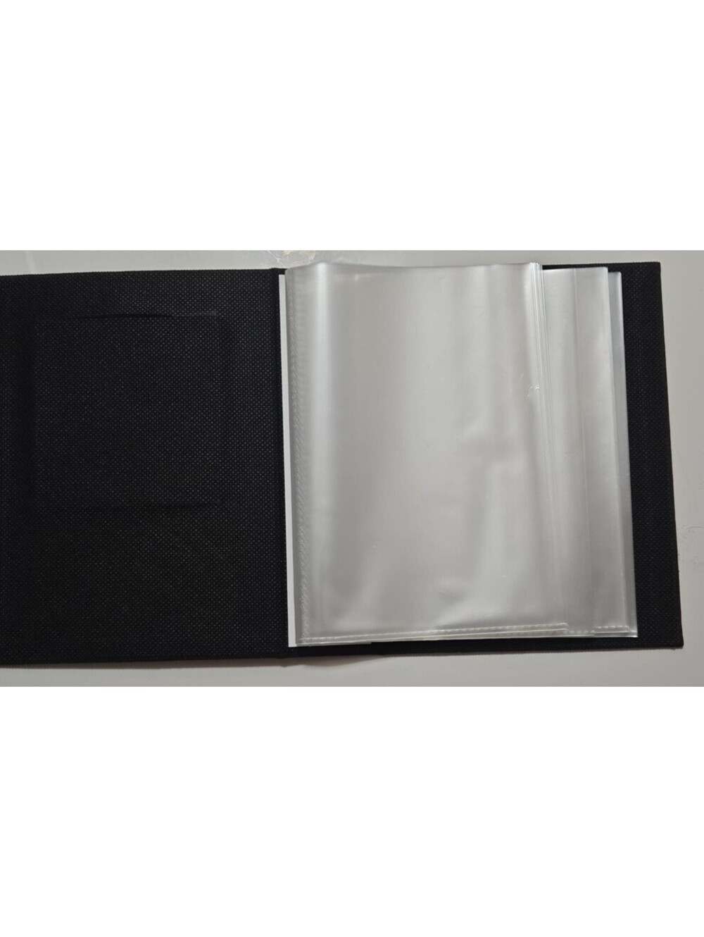 “Our MEMORIES” Black Wedding Photo Album Keepsake Textured Cover Silver Embroide - Picture 2 of 3